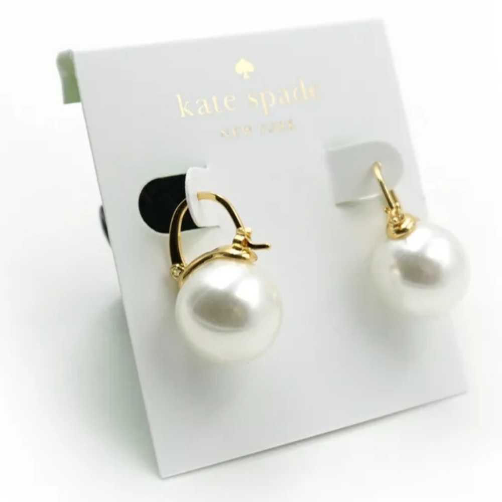 Kate Spade Classic Round Pearl Drop Earrings - Picture 2 of 2